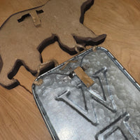 
              Wood Bear and Metal Welcome Sign
            