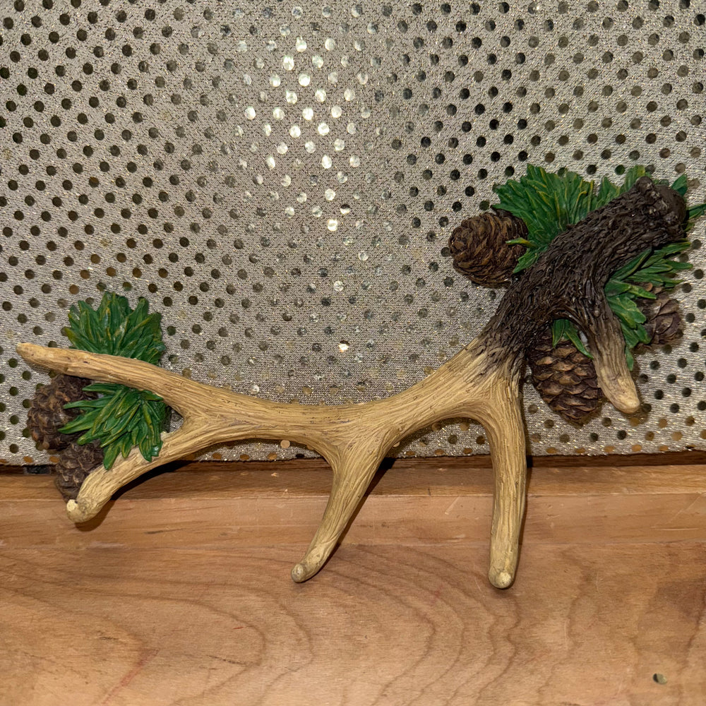 Antler and Pine Cones Key Holder - 4 hooks