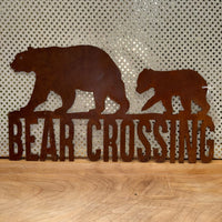 Bear Crossing Sign