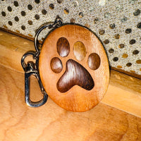 
              Wood Keychain - Bear Paw
            