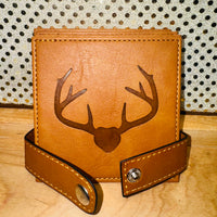 Deer Faux Leather Coasters Set of 4 (3 Styles)
