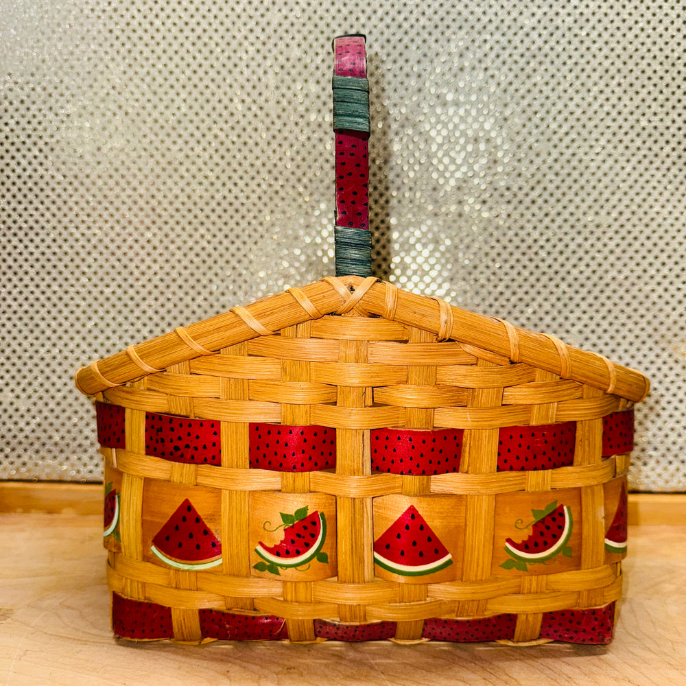 Watermelon Chipwood Handle Basket