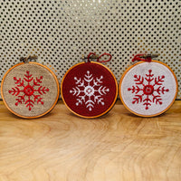
              Embroidered Snowflake in Loop Ornament
            