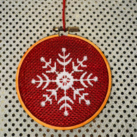 
              Embroidered Snowflake in Loop Ornament
            