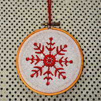
              Embroidered Snowflake in Loop Ornament
            