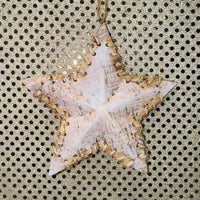 Faux Birch Star Ornament