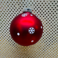 
              Red Ball Ornament with Snowman
            