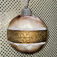 Mixed Metal Disc Ornament