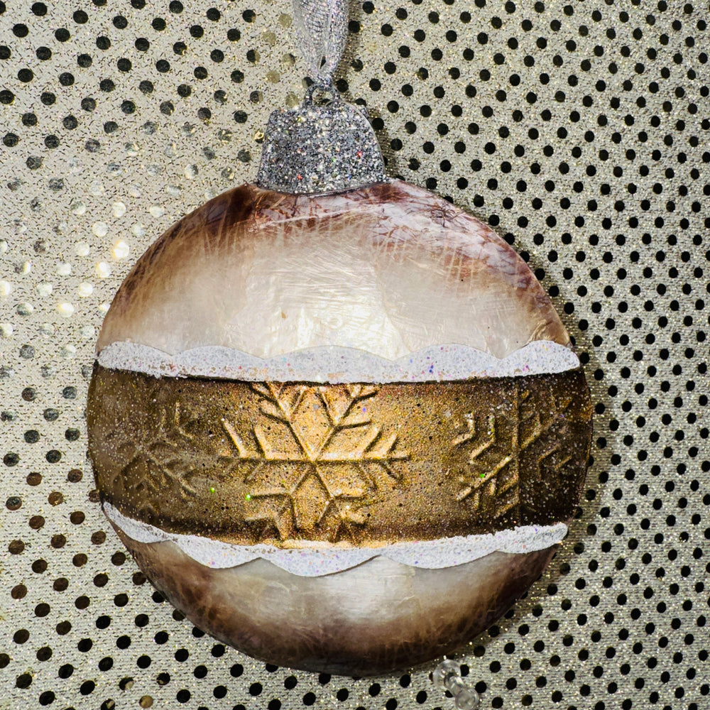 Mixed Metal Disc Ornament