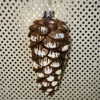 
              Painted Glass Pine Cone Ornament
            