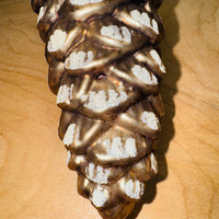 
              Painted Glass Pine Cone Ornament
            