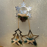 
              Metal Snowflake Ornament with Burlap Ribbon (3 Styles)
            