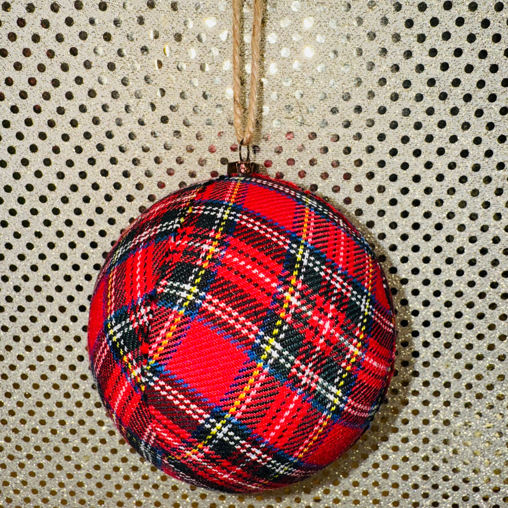 Tartan Plaid Ball Ornament