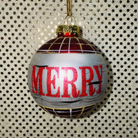 
              Birch-look and Plaid Ball Ornament (2 Styles)
            