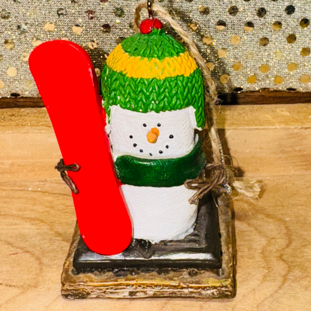 S'mores Snowboarder Ornament
