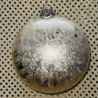 Snowman Couple Disc Ornament (glass)