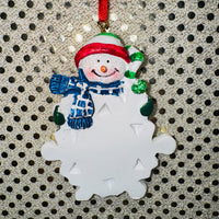 
              Snowflake Snowman (Personalize) Ornament
            