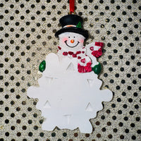 
              Snowflake Snowman (Personalize) Ornament
            