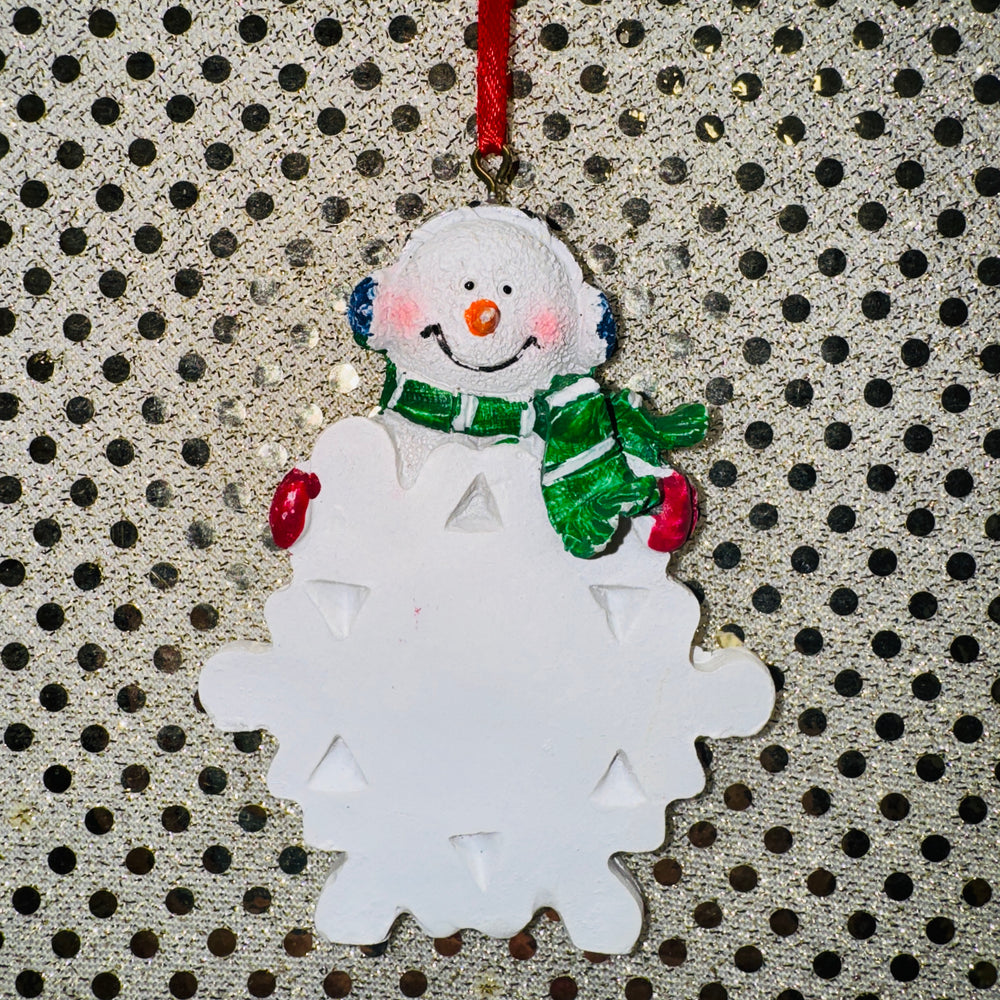 Snowflake Snowman (Personalize) Ornament