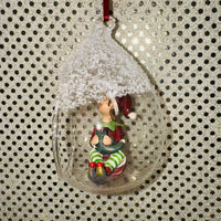 
              Elf in Clear Glass Ornament (2 Styles)
            