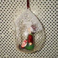 
              Elf in Clear Glass Ornament (2 Styles)
            