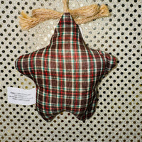 Star Plaid "Joy" Ornament