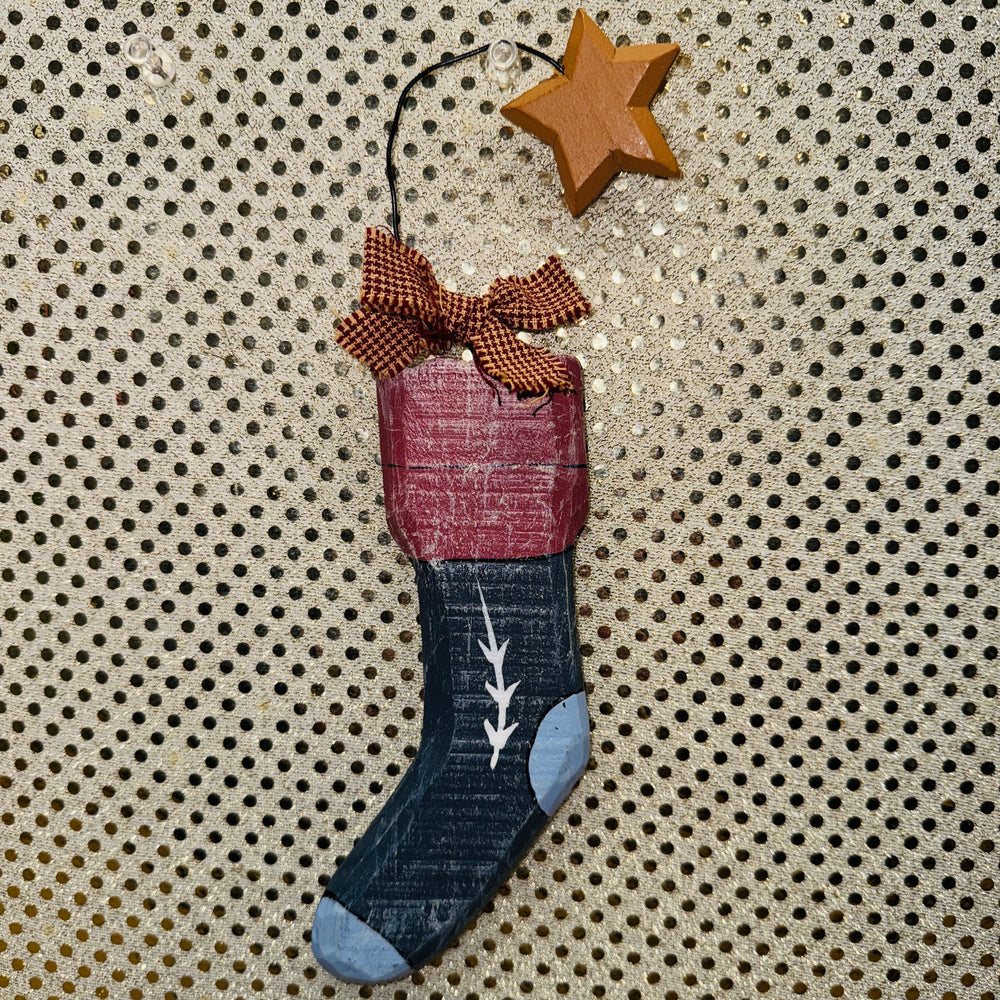 Wooden Stocking Ornament