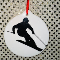 
              Ski Silhouette Disc Ornament (2 Styles)
            