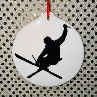 
              Ski Silhouette Disc Ornament (2 Styles)
            
