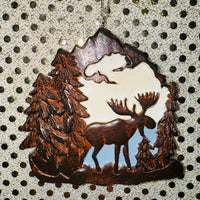 Moose in Trees Ornament
