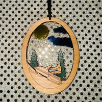 
              Foiled Wooden Scene Ornament (3 Styles)
            