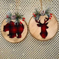 
              Buffalo Plaid Animal Silhouette Ornament (Two Styles)
            