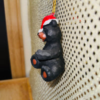 
              Black Bear with Santa Hat Ornament
            