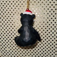 
              Black Bear with Santa Hat Ornament
            