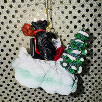 
              Black Bear on Snowmobile Ornament
            