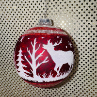 
              Snowy Scene with Deer Ball Ornament
            