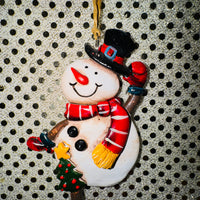 Snowman with Scarf Ornament (6 Styles)