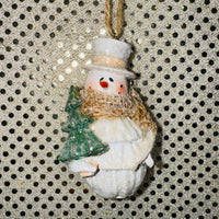 
              Snowman with Burlap Scarf Ornament (2 Styles)
            