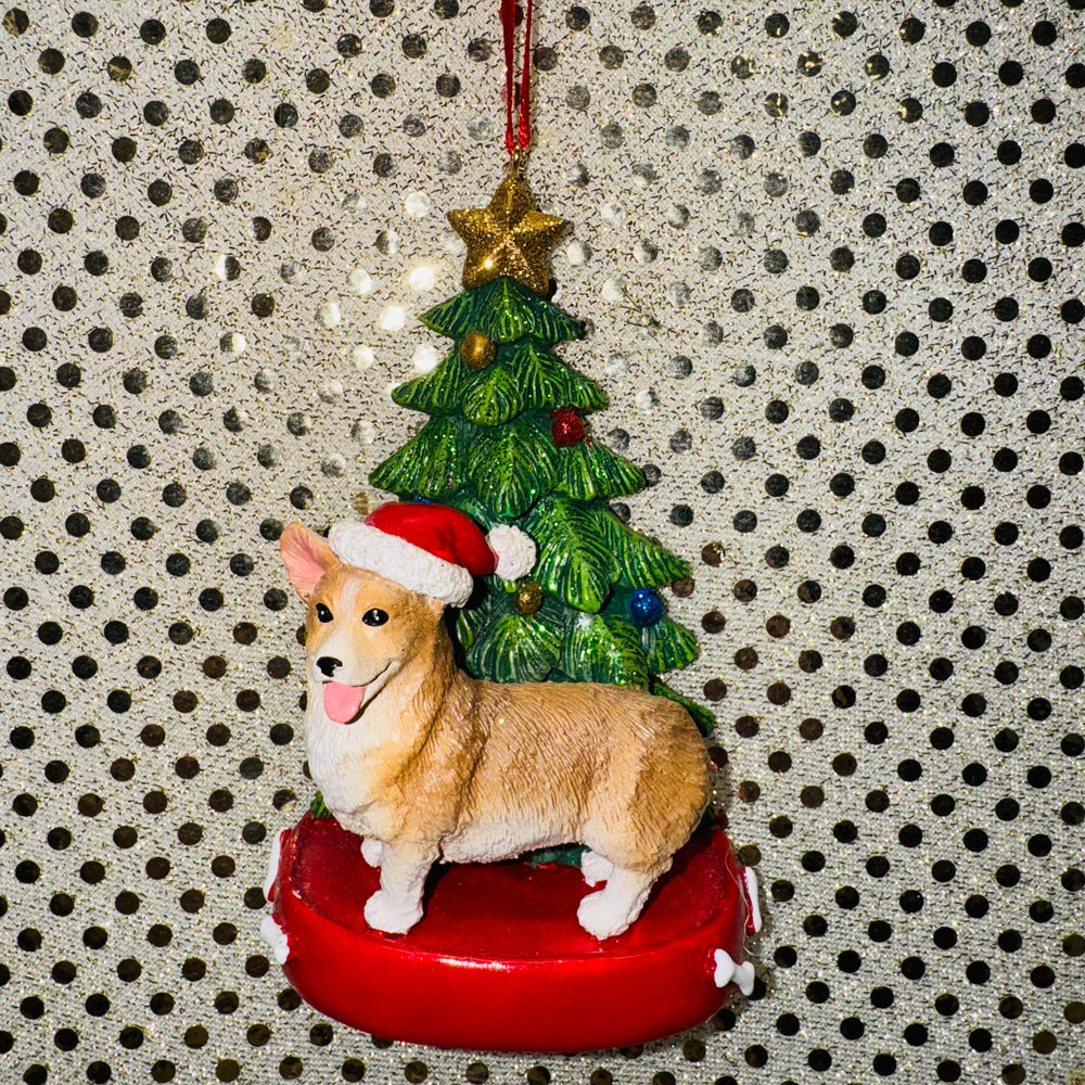 Dog and Christmas Tree Ornament (5 Styles)