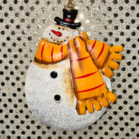 
              Rustic Snowman Metal Ornament (3 Styles)
            