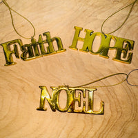 
              Brass Word Ornament (3 Styles)
            