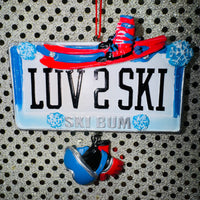 Luv 2 Ski License Ornament