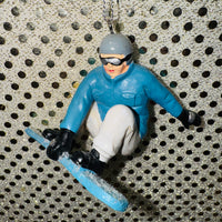 
              Snowboarder in Blue "Grab" Ornament
            