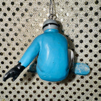 
              Snowboarder in Blue "Grab" Ornament
            