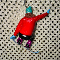 
              Snowboarder Ornament - Red, Black, Sky Blue
            