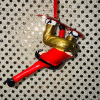 
              Snowboarder Ornament - Red, Black, Gold
            