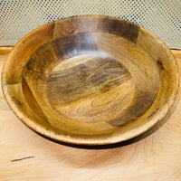 Stained Wooden Bowl Basket