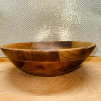 Stained Wooden Bowl Basket