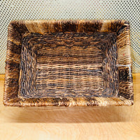 
              Rectangle Multi-Toned Woven Basket
            