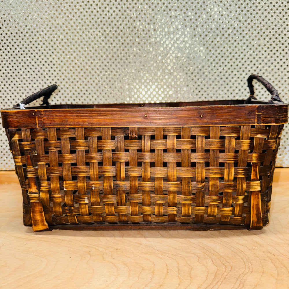 Check Weave Rectangular Basket